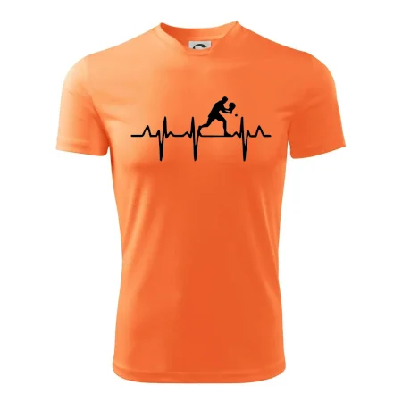 EKG stolní tenista stojící