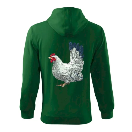 Slepice kreslená bílá