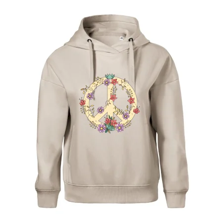 Peace symbol pískový