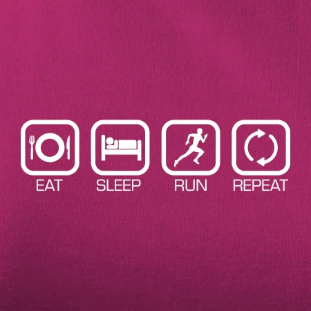Eat sleep run repeat v řadě