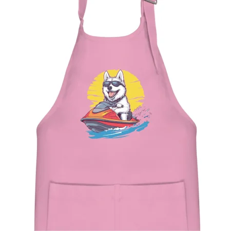 Husky na vodním skútru