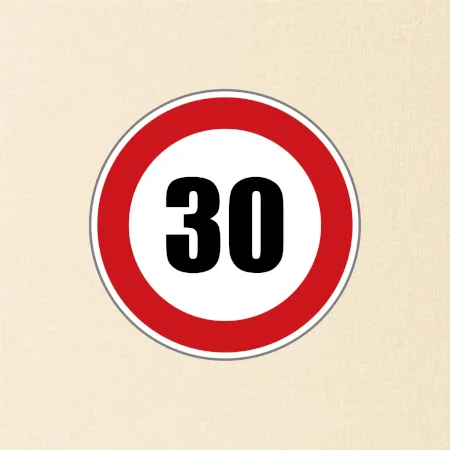 Dopravní značka - omezení rychlosti 30