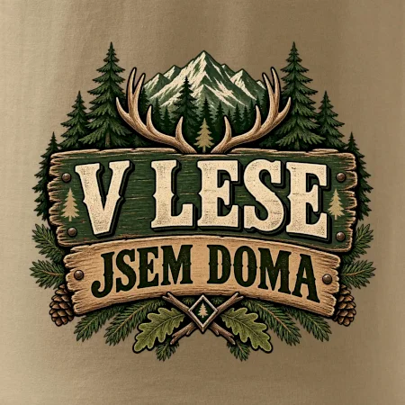 V lese jsem doma myslivecký lesní znak