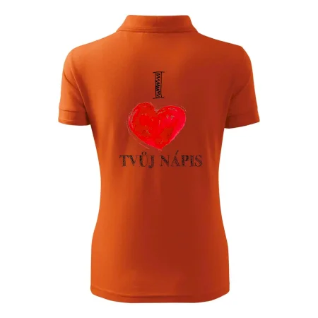 I love malované srdce - vlastní nápis