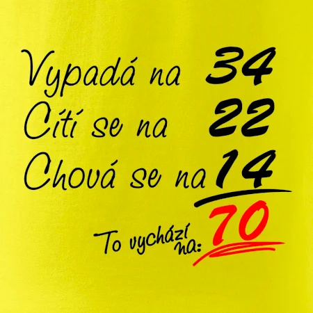 Vypadá, cítí se, chová se - 70 let