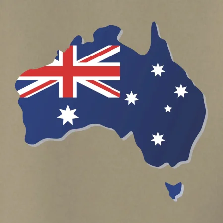 Austrálie - vlajka mapa
