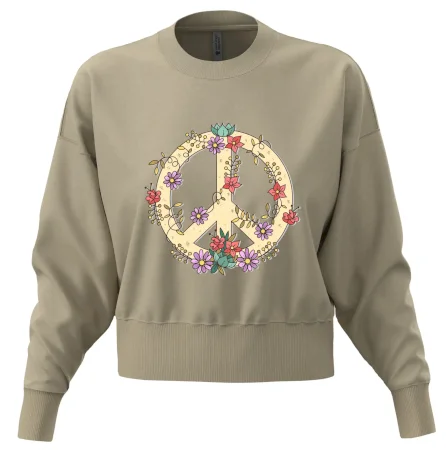 Peace symbol pískový