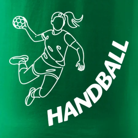 Handball nápis šikmo  - holka