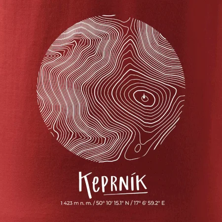 Keprník - vrstevnice v kruhu