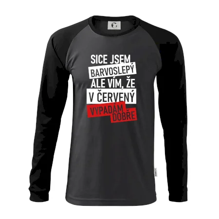 Sice jsem barvoslepý, ale vím, že v červené vypadám dobře