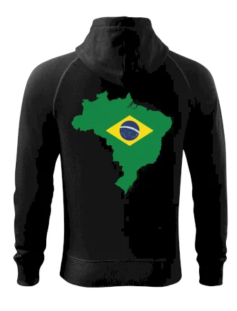 Brazílie vlajka v mapě