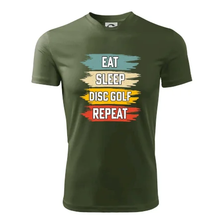 Disc Golf eat sleep barevné