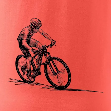 MTB kreslený cyklista