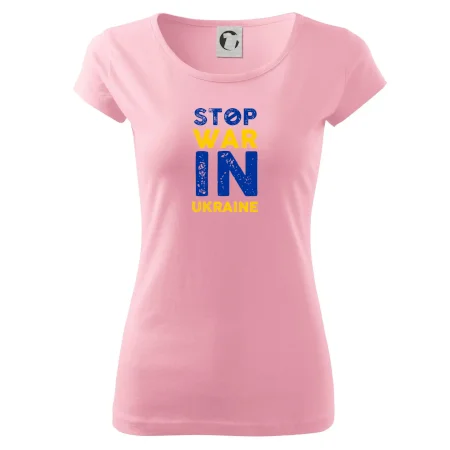 Barevný nápis Stop war in ukraine