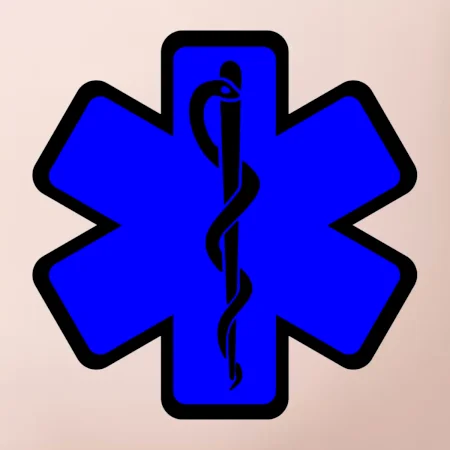 Rescue - Hvězda na prsu +  nápis na zádech