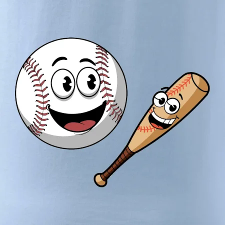 Parové triko - baseballová pálka a míček