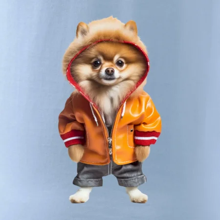 Pomeranian v bundě