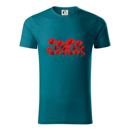 Vlčí mák v řadě