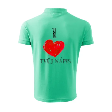 I love malované srdce - vlastní nápis