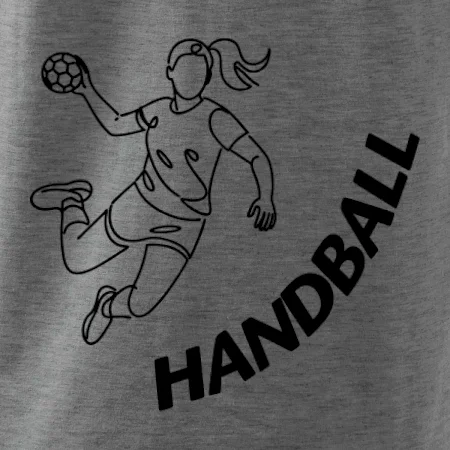 Handball nápis šikmo  - holka