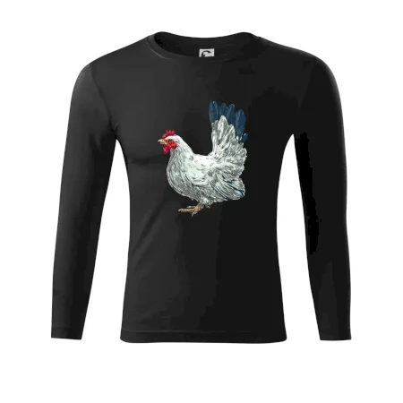 Slepice kreslená bílá