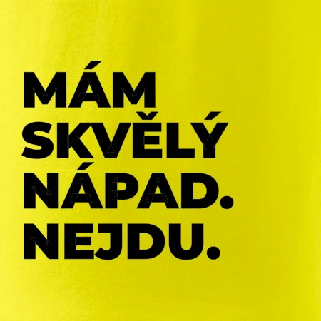 MÁM SKVĚLÝ NÁPAD. NEJDU.
