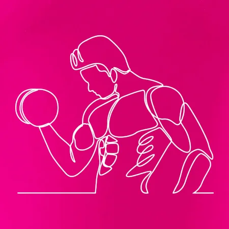Fitness muž jedním tahem