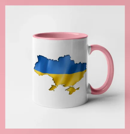 Ukrajina vlajka mapa