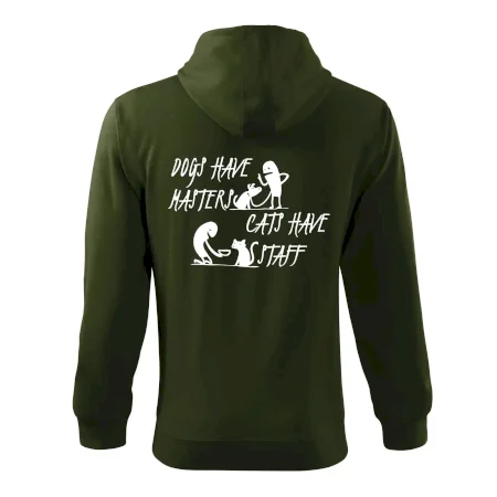 Dogs have masters, cats have staff