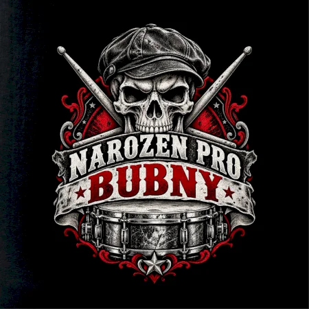 Narozen pro bubny - lebka v kšiltovce