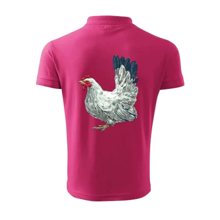 Slepice kreslená bílá