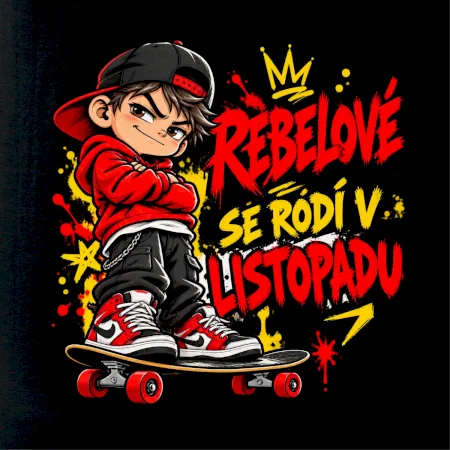 Rebelové se rodí v listopadu skater na skateboardu