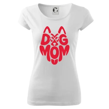 Dog mom nápis v hlavě