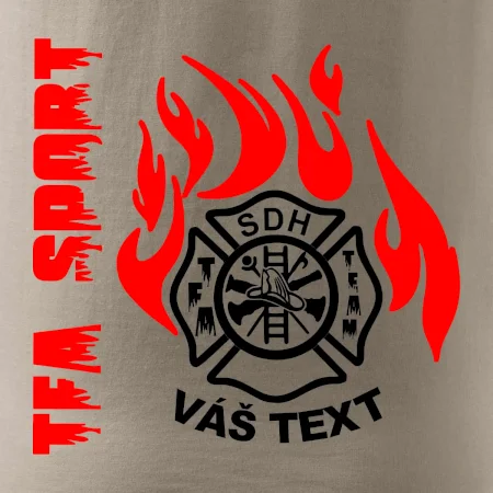 TFA Sport SDH (červený oheň) - Vlastní nápis