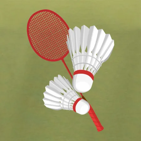 Badminton - pálka a košík