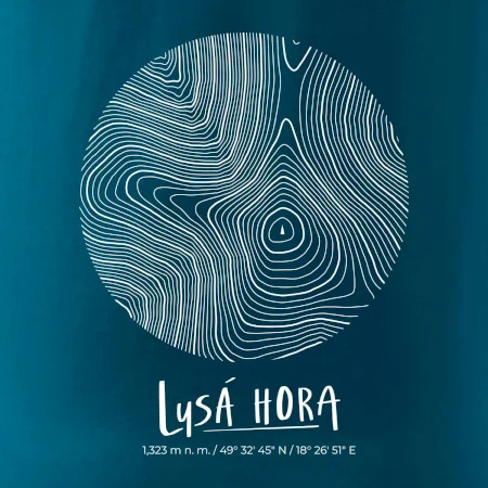 Lysá hora - vrstevnice v kruhu