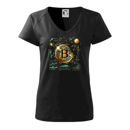 Bitcoin logo s grafy