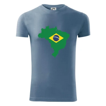 Brazílie vlajka v mapě