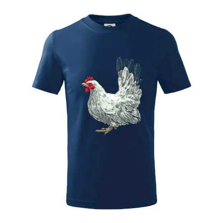 Slepice kreslená bílá