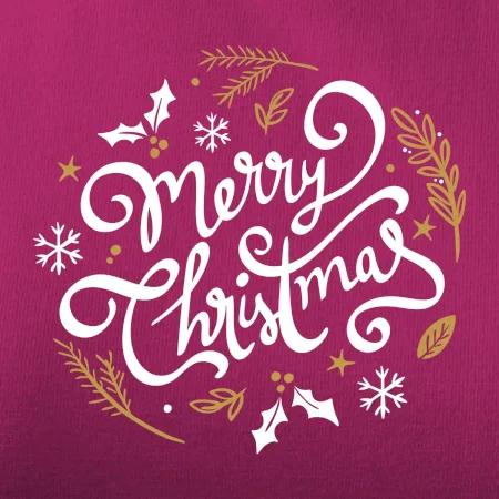 Merry christmas - nápis kulatý