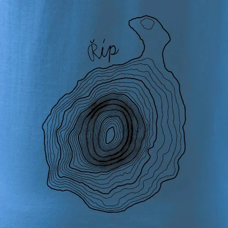 Říp - vrstevnice psací
