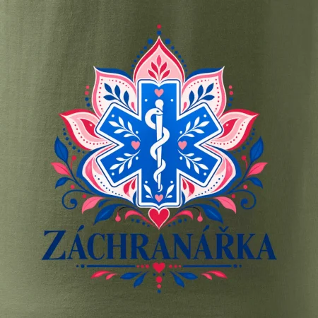 Záchranářka s ornamenty
