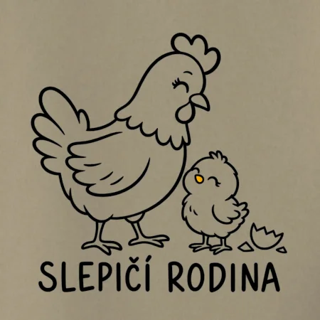 Slepičí rodina s kuřátkem