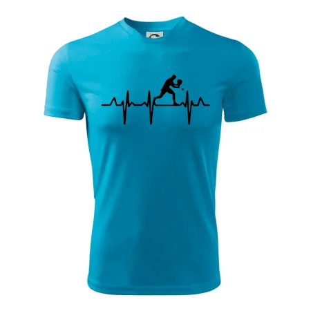 EKG stolní tenista stojící