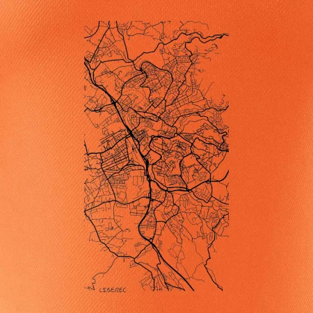Černobílá mapa Liberec