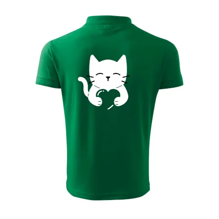 Kočka drží srdce