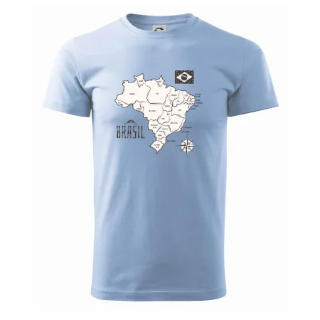 Brazílie mapa s názvy regionů