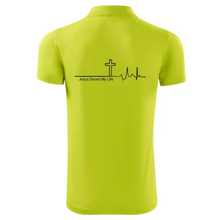 Jesus Saved My Life kříž ekg