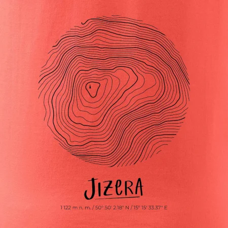 Jizera - vrstevnice v kruhu