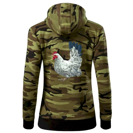 Slepice kreslená bílá